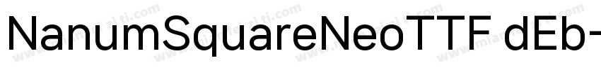 NanumSquareNeoTTF dEb字体转换
